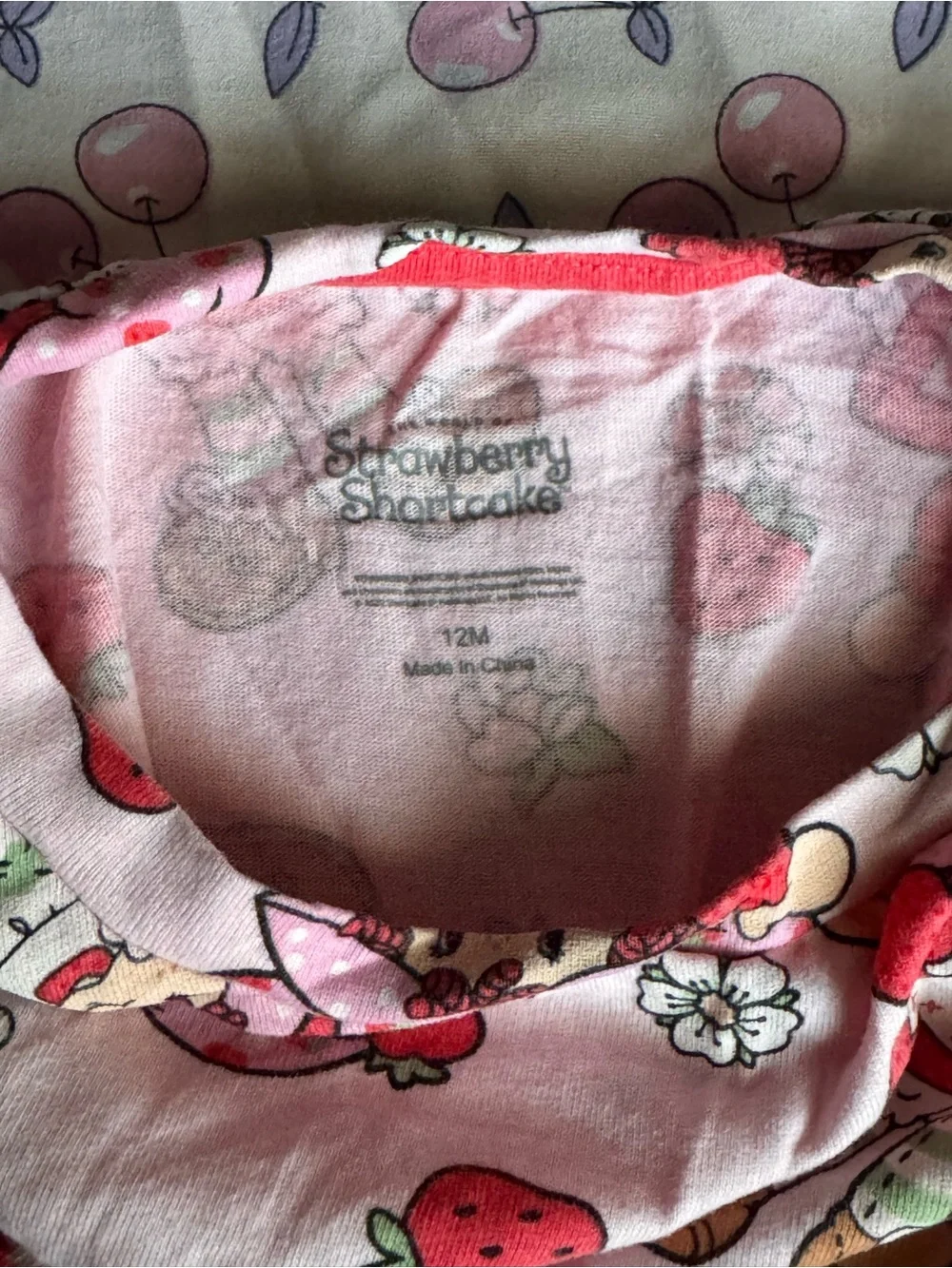 Disney Pink Strawberry Character Print Casual Dress